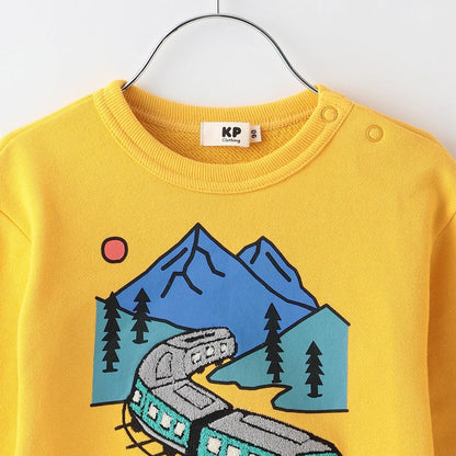 電車毛圈刺繡衛衣【吸溼發熱】