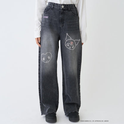 【三麗鷗角色】牛仔寬腿褲