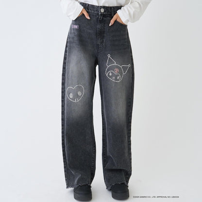 【三麗鷗角色】牛仔寬腿褲