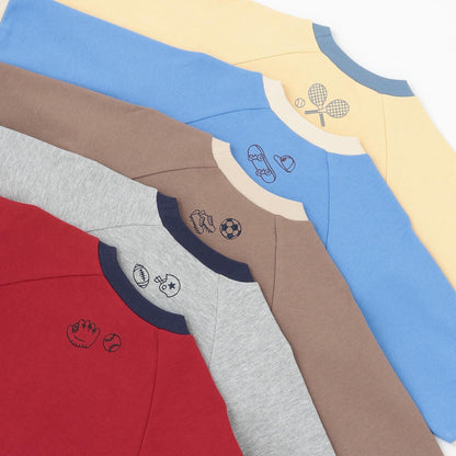 【GOODPRICE】加絨拼色領口衛衣