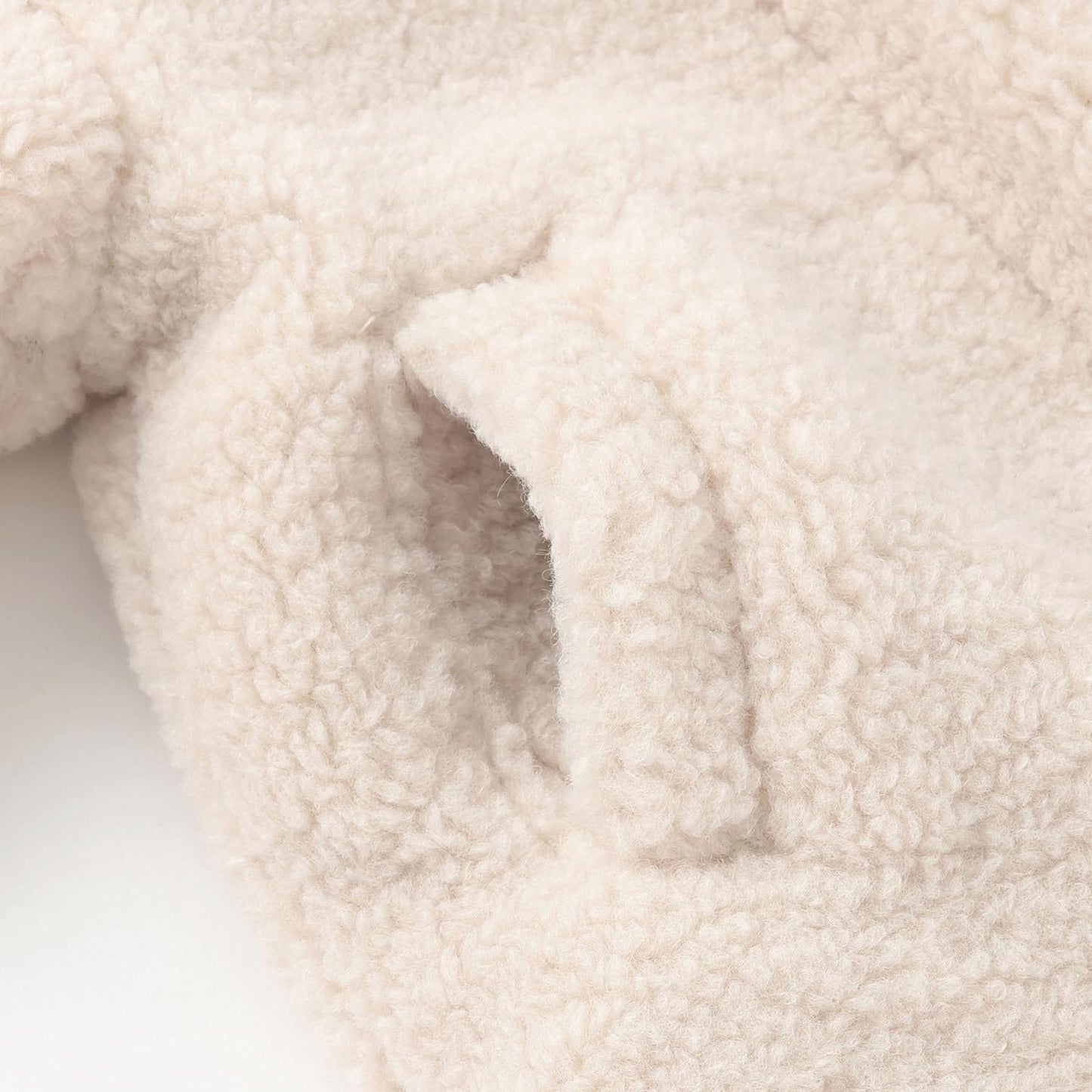 帶熊耳朵仿羊羔絨夾克