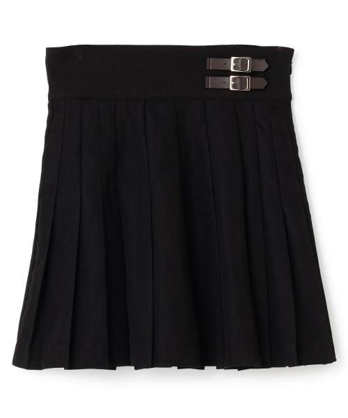 雙腰帶百褶裙【韓國時尚】