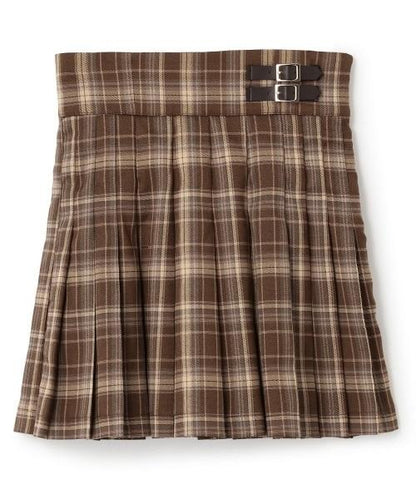 雙腰帶百褶裙【韓國時尚】