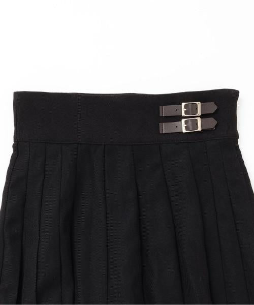 雙腰帶百褶裙【韓國時尚】