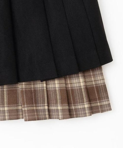 雙腰帶百褶裙【韓國時尚】