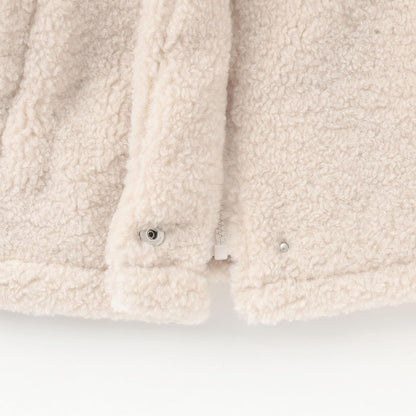 帶熊耳朵仿羊羔絨夾克