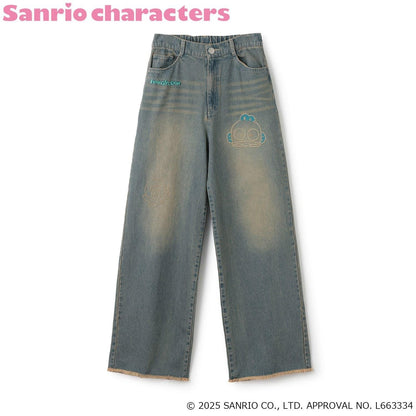 【三麗鷗角色】牛仔寬腿褲