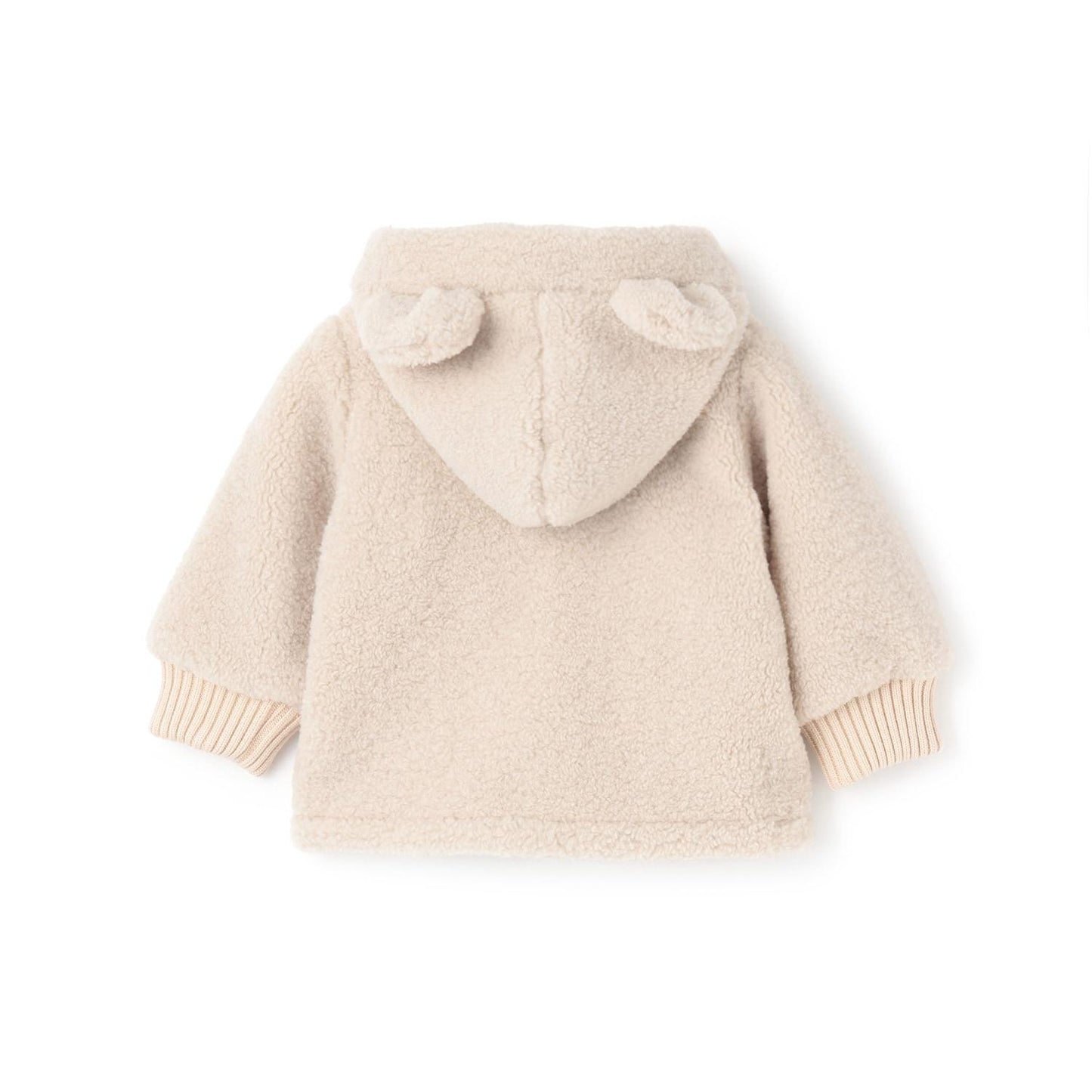 帶熊耳朵仿羊羔絨夾克