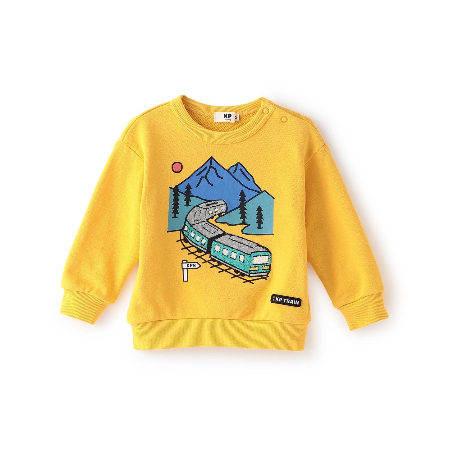 電車毛圈刺繡衛衣【吸溼發熱】