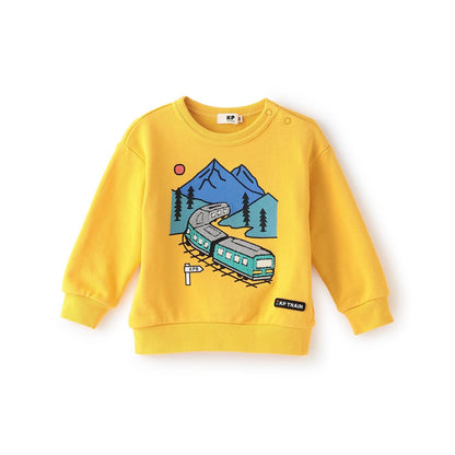 電車毛圈刺繡衛衣【吸溼發熱】