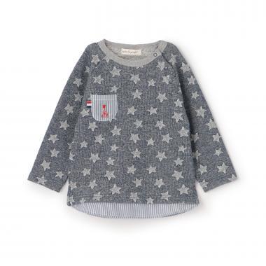 星星圖案提花疊穿衛衣