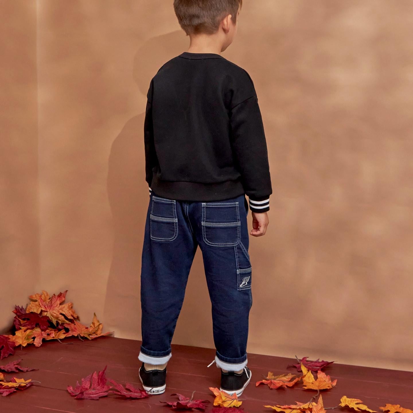 徽章裝飾加絨衛衣【吸溼發熱】