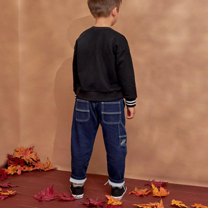 徽章裝飾加絨衛衣【吸溼發熱】