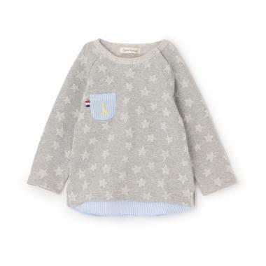 星星圖案提花疊穿衛衣