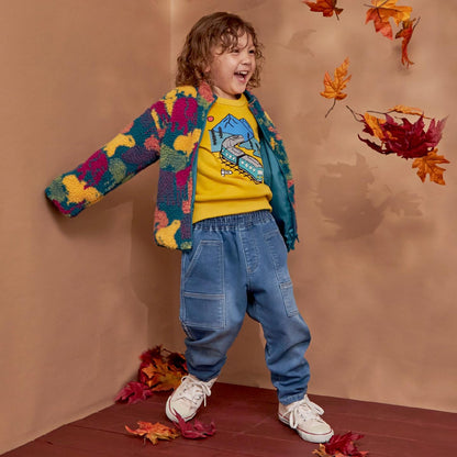 電車毛圈刺繡衛衣【吸溼發熱】