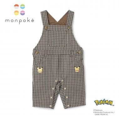 【モンポケ】圖案揹帶褲