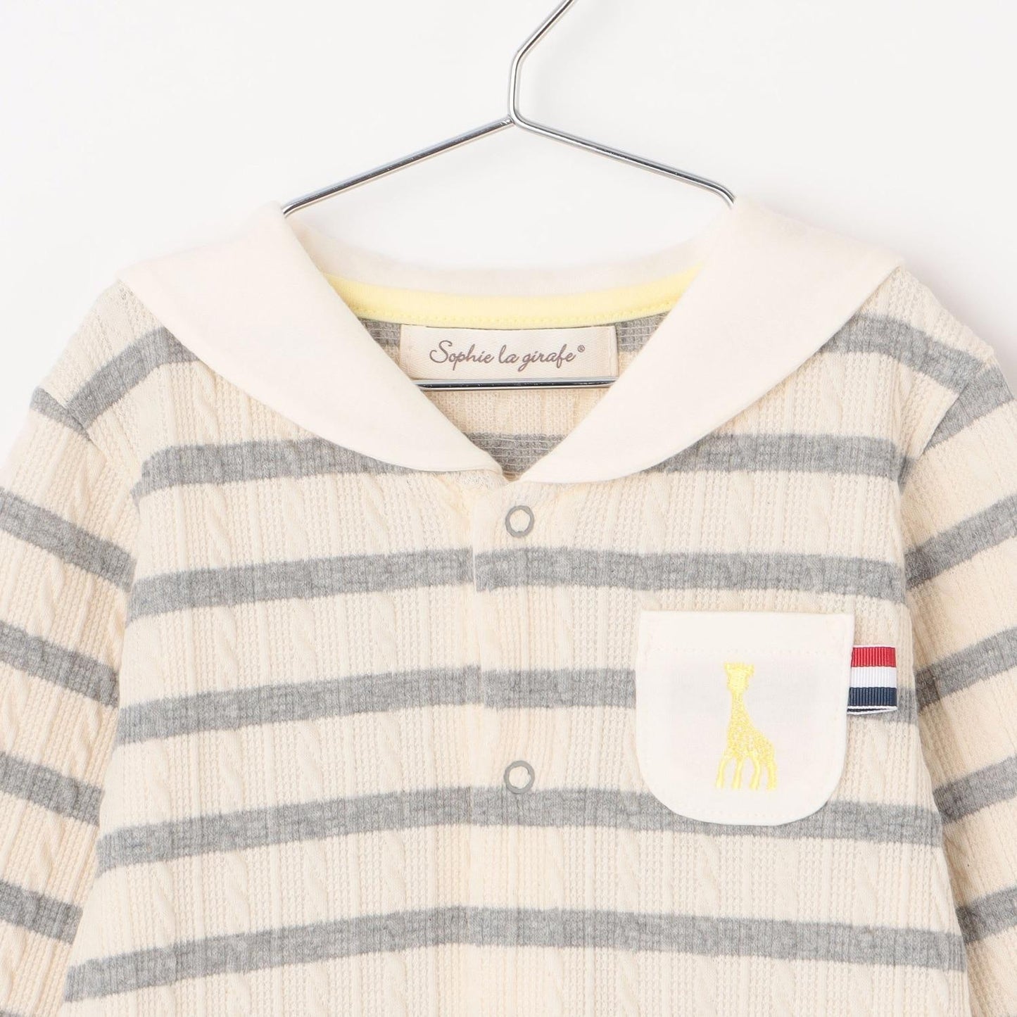 提花條紋水手連體衣