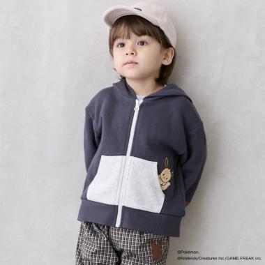 【モンポケ】拉鍊連帽衛衣