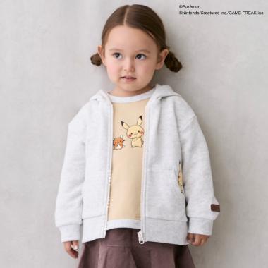 【モンポケ】拉鍊連帽衛衣