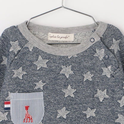 星星圖案提花疊穿衛衣