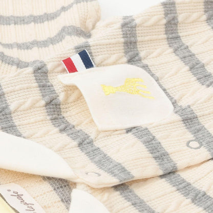 提花條紋水手連體衣