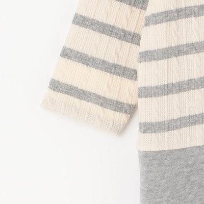 提花條紋水手連體衣