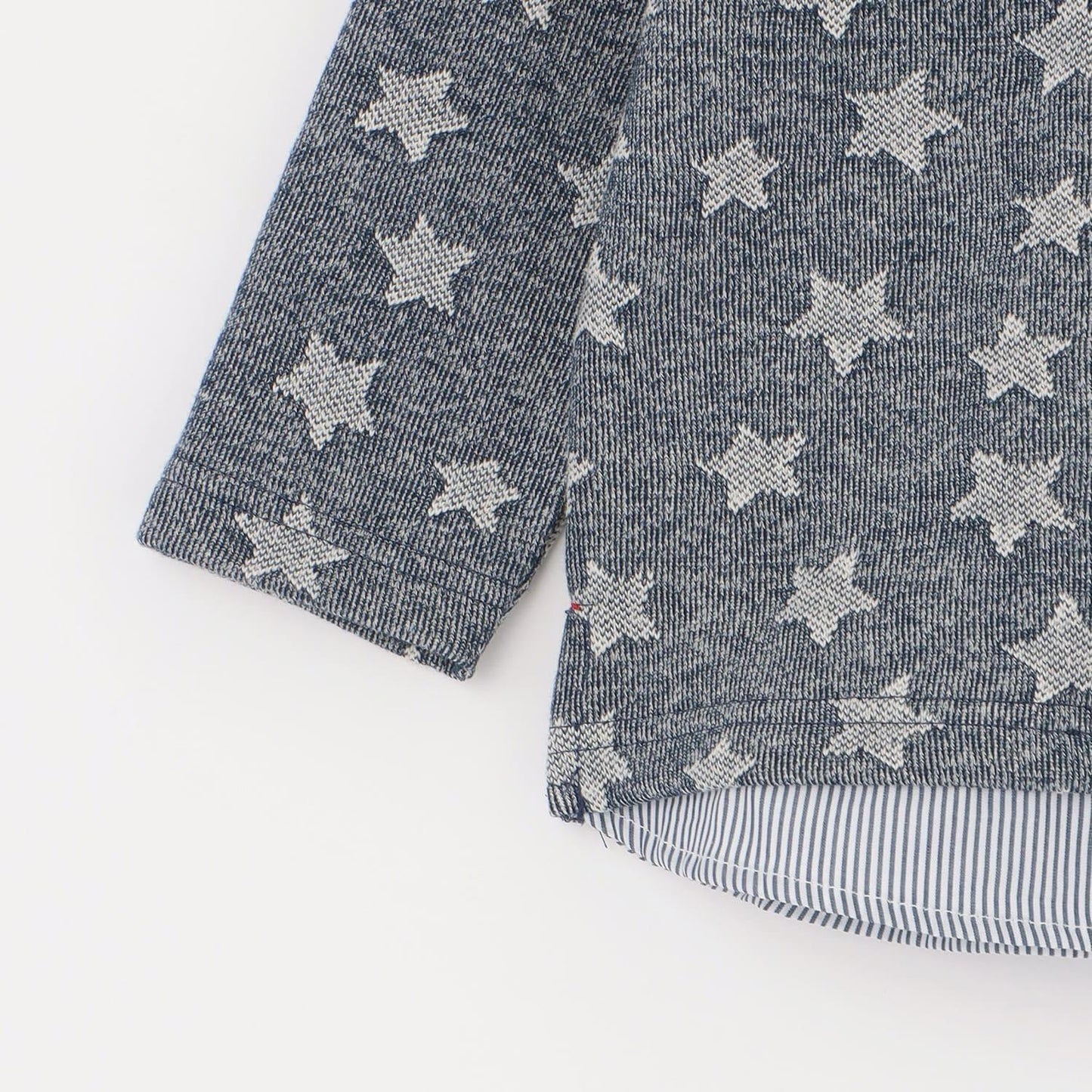 星星圖案提花疊穿衛衣