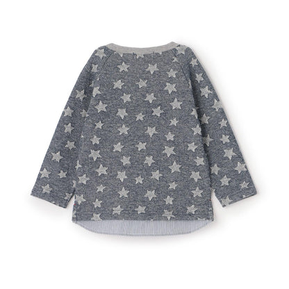 星星圖案提花疊穿衛衣