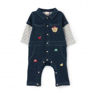 全刺繡帶領連體衣