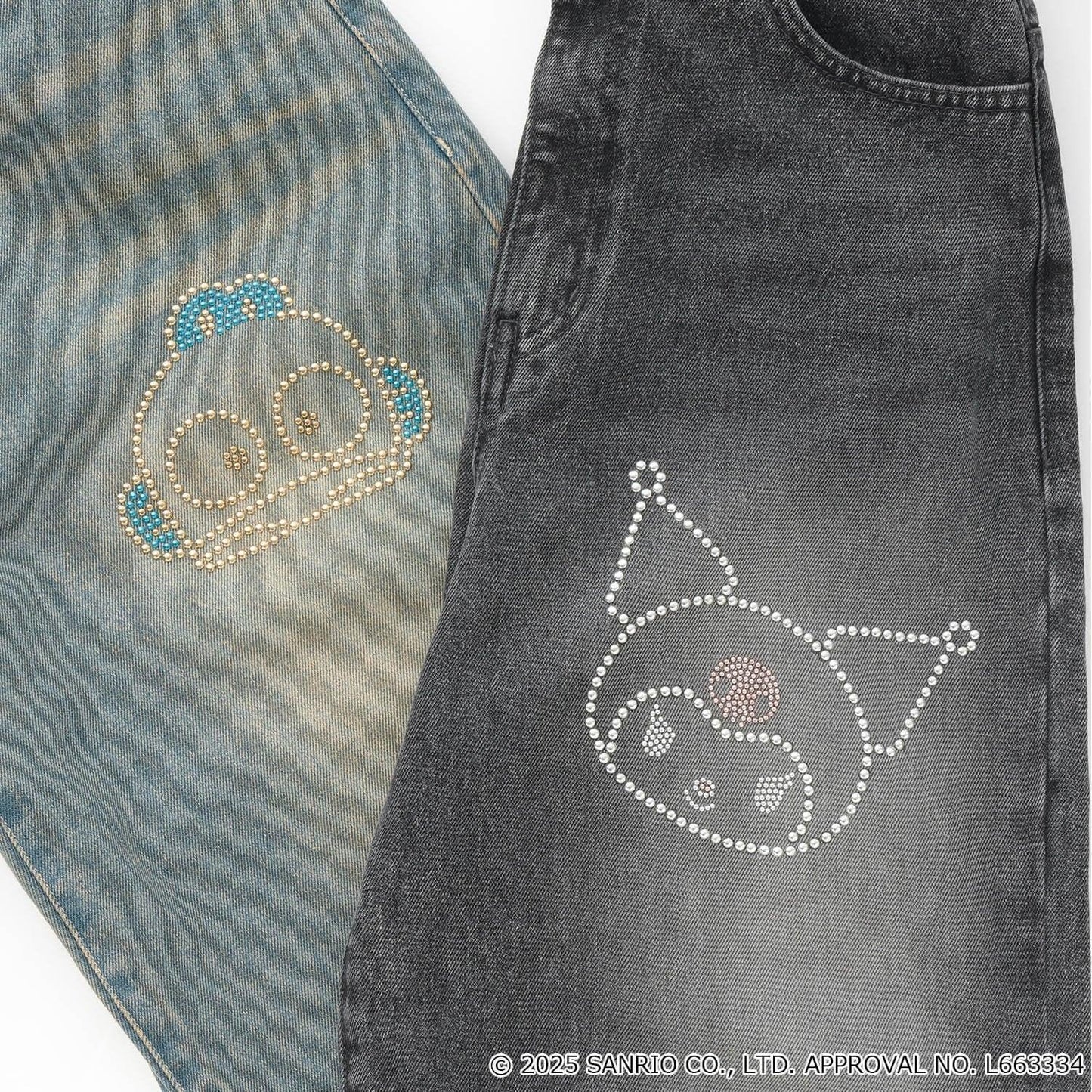 【三麗鷗角色】牛仔寬腿褲