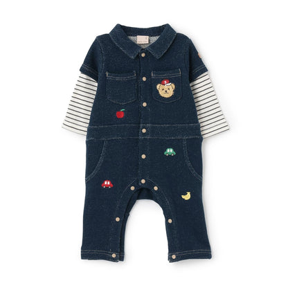 全刺繡帶領連體衣