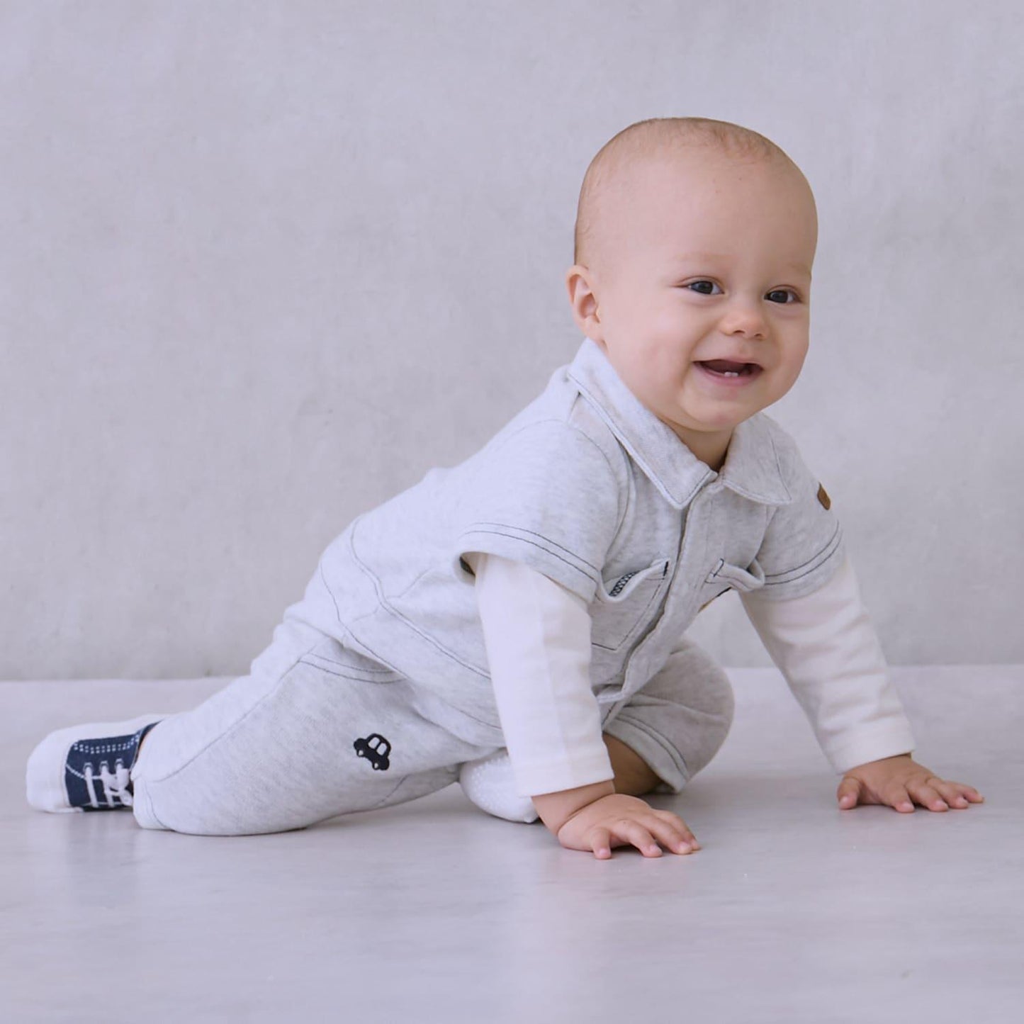 全刺繡帶領連體衣