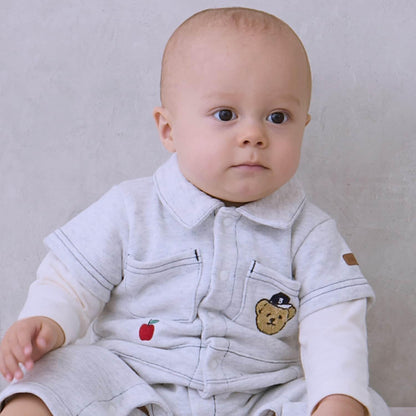 全刺繡帶領連體衣