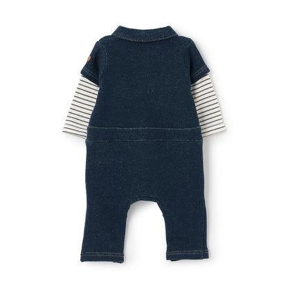 全刺繡帶領連體衣