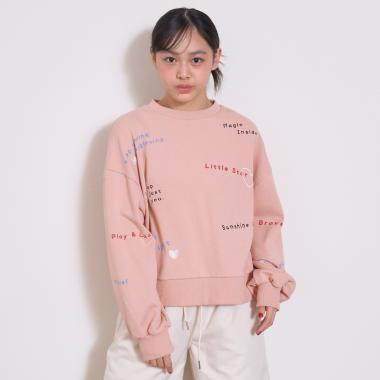 【棉100%】再生棉飛針刺繡衛衣