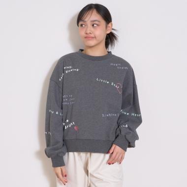 【棉100%】再生棉飛針刺繡衛衣