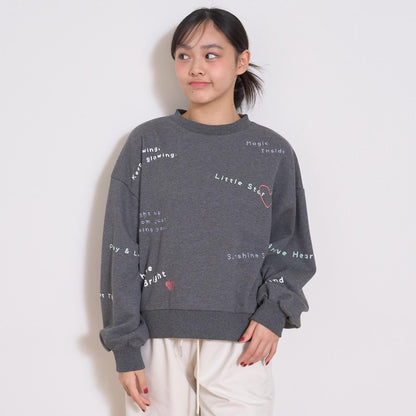 【棉100%】再生棉飛針刺繡衛衣