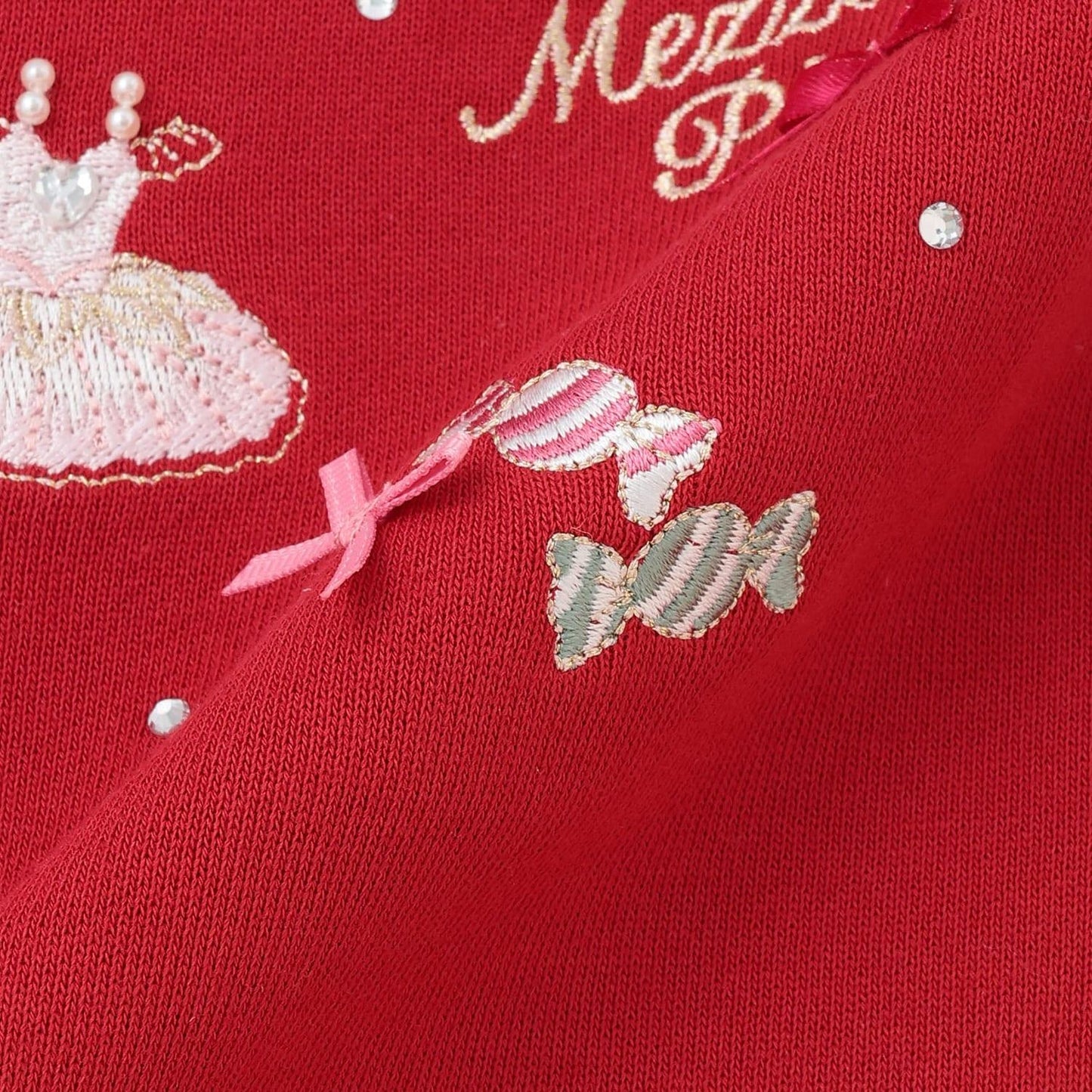 胡桃夾子刺繡拼接波浪下襬衛衣