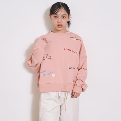 【棉100%】再生棉飛針刺繡衛衣