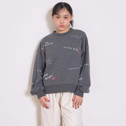 【棉100%】再生棉飛針刺繡衛衣