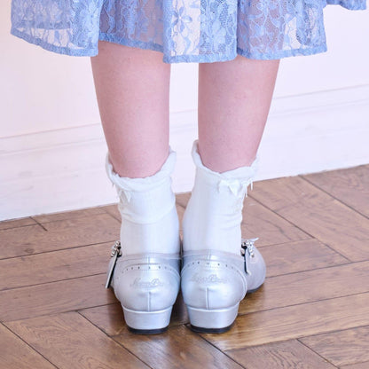 荷葉邊蝴蝶結襪