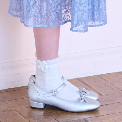 荷葉邊蝴蝶結襪