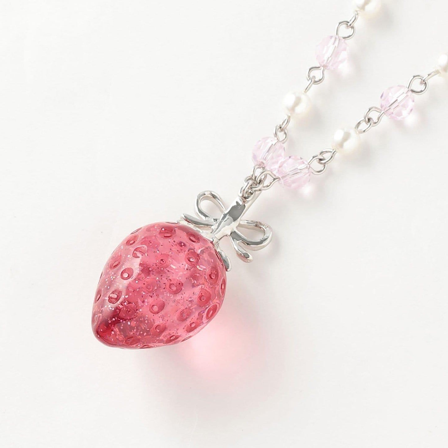 草莓蝴蝶結項鍊