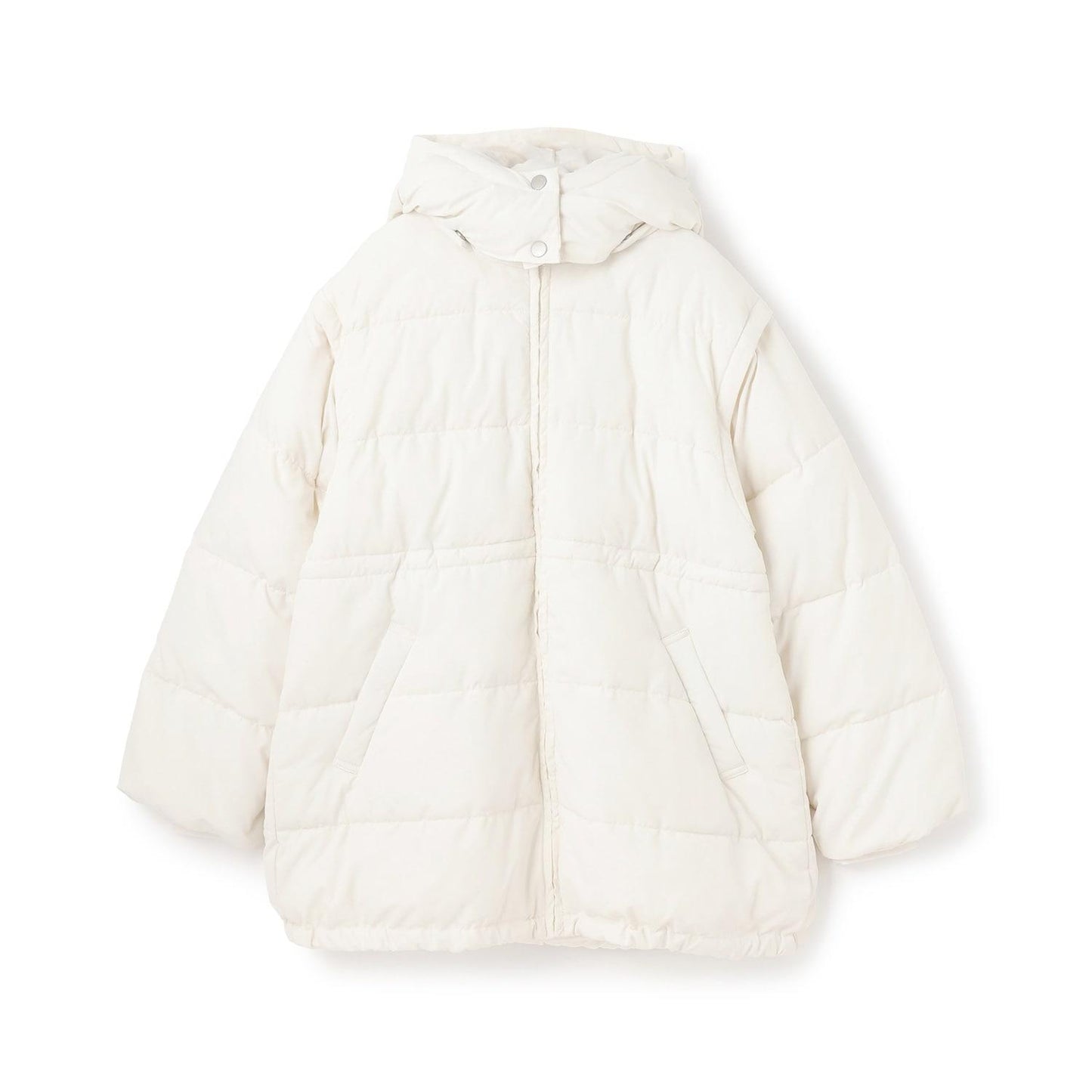 可拆卸袖長款夾克