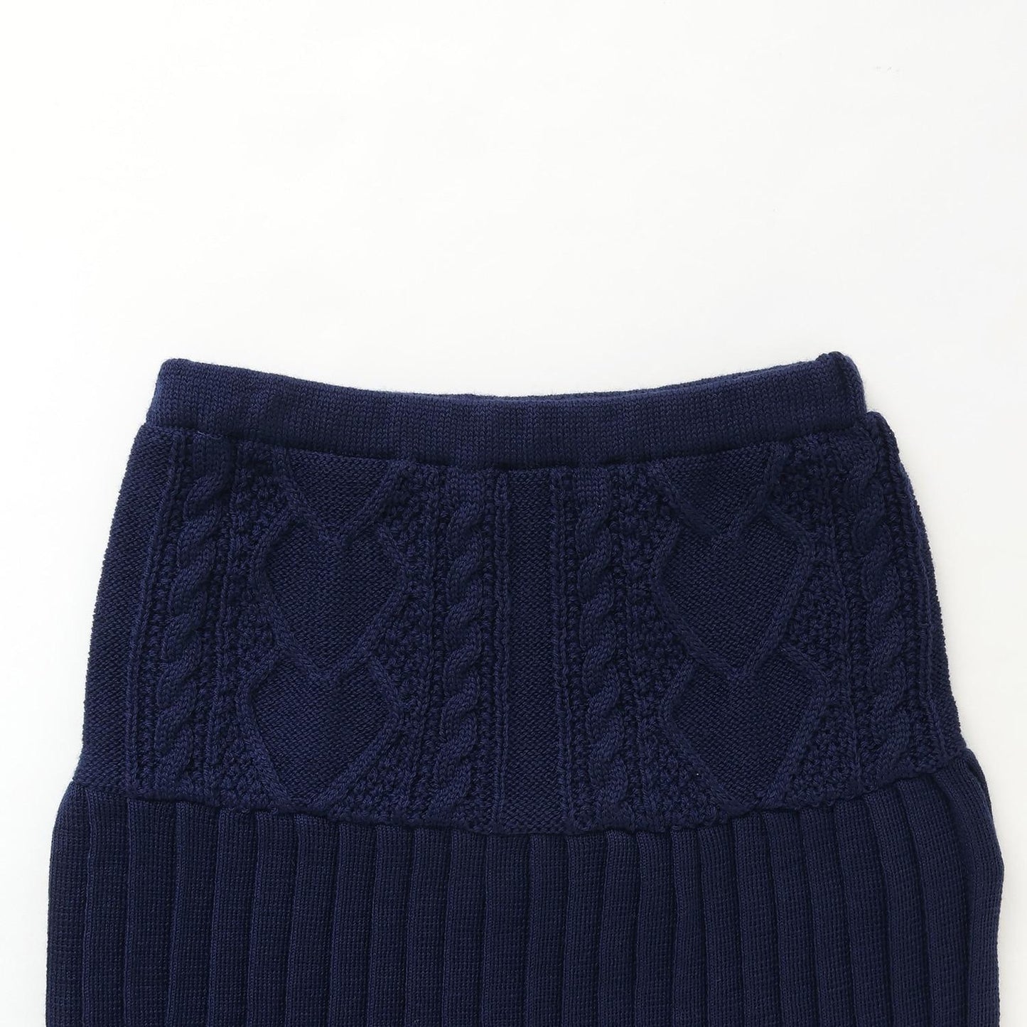 麻花編織針織半身裙【可水洗】