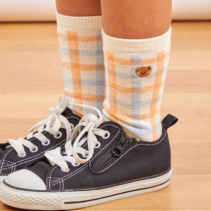 格子襪（小熊）