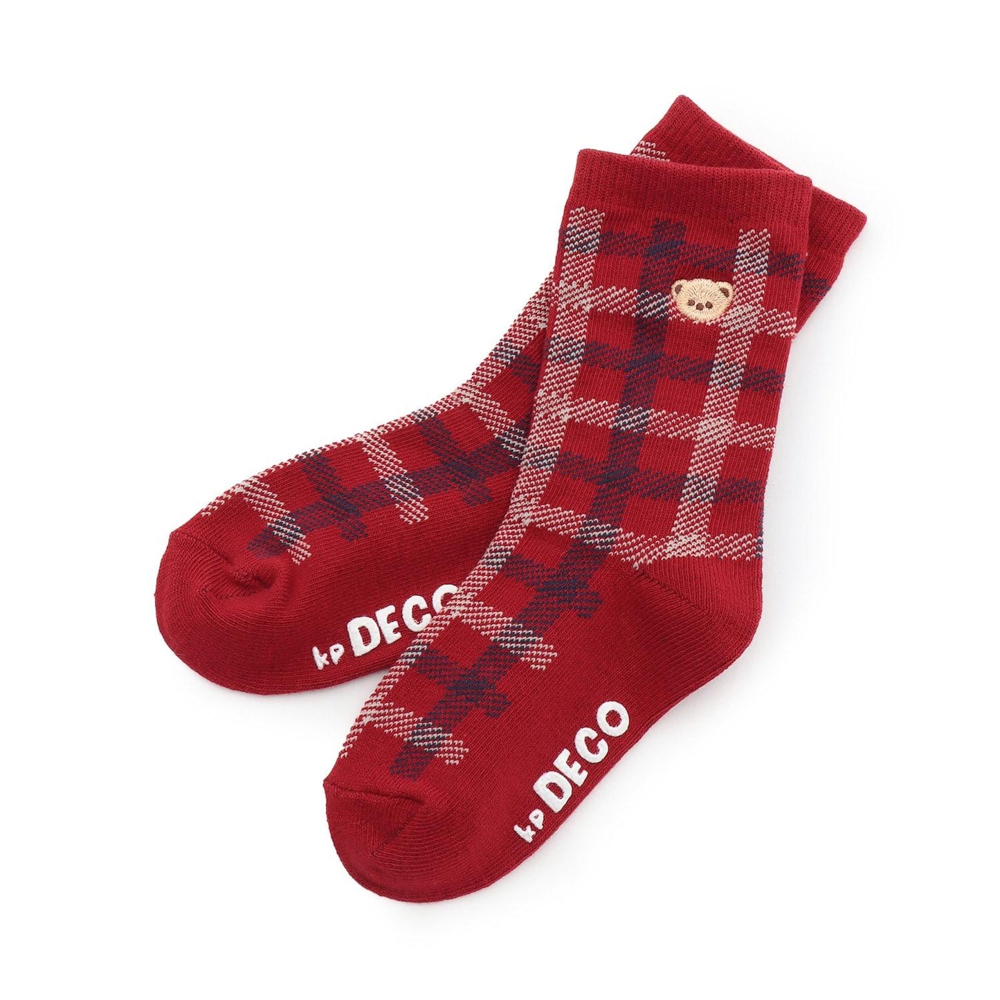 格子襪（小熊）