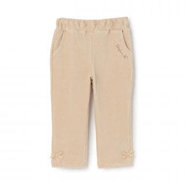 mimi醬刺繡針織燈芯絨長褲