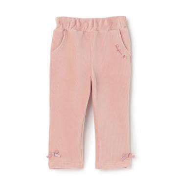 mimi醬刺繡針織燈芯絨長褲