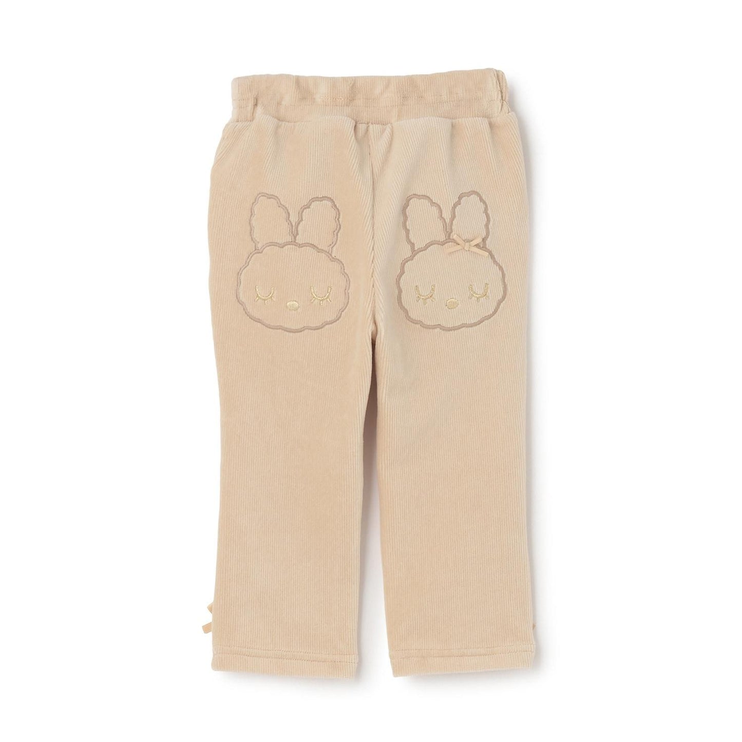 mimi醬刺繡針織燈芯絨長褲